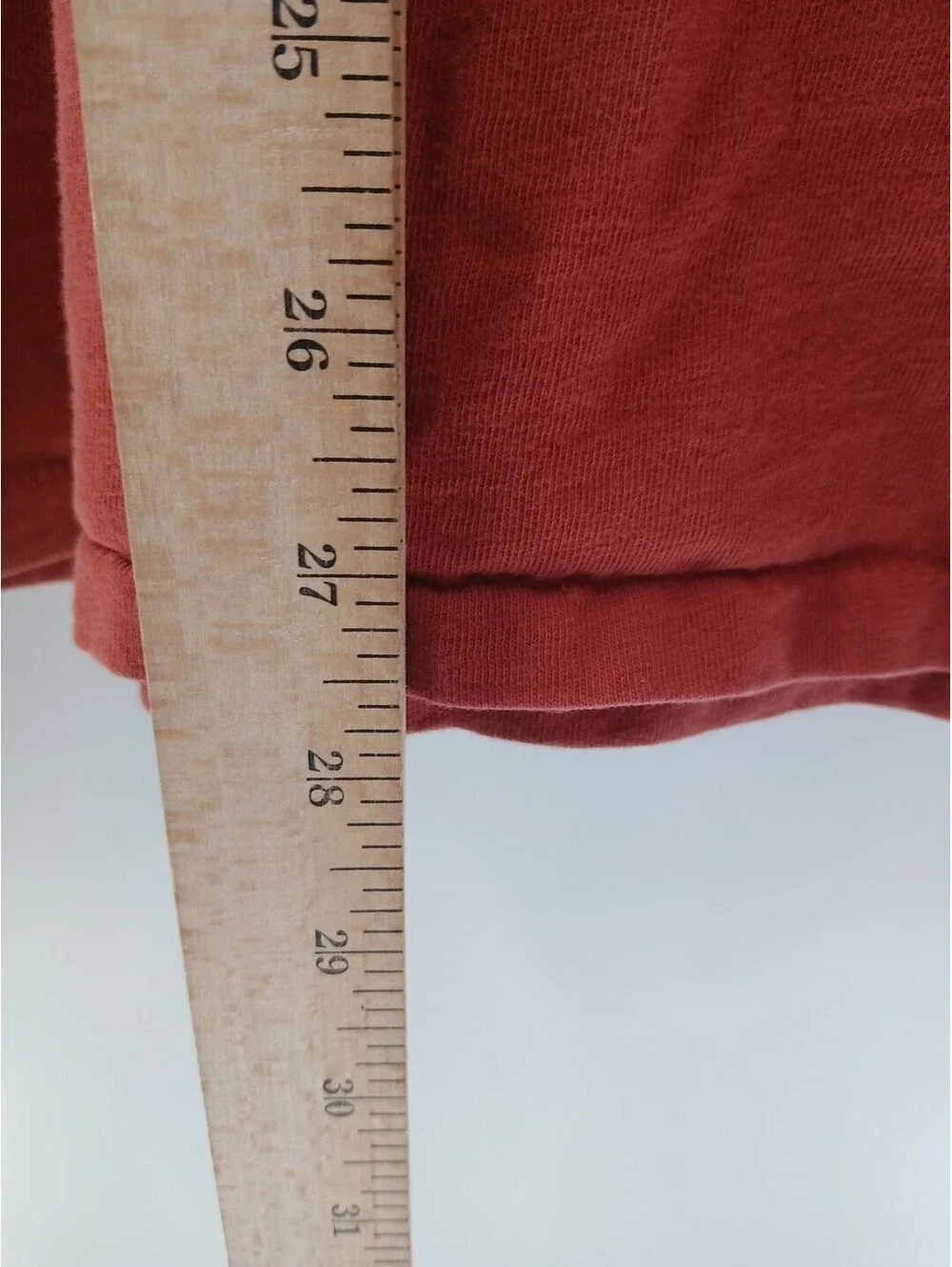 J.Crew Garment-Dyed Shirt Mens Large Tall Orange Slub Cotton Long Sleeve Pocket